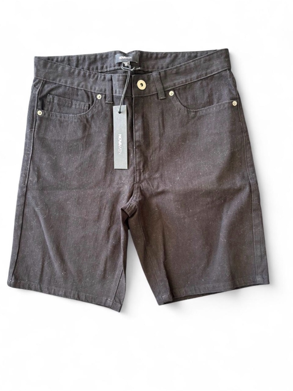 Fashion Nova Men's Black Denim Jean Shorts